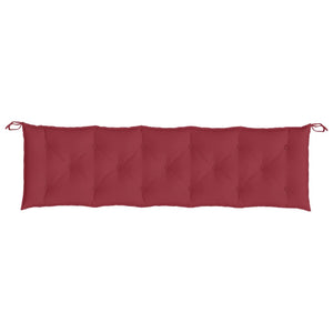 Weinrote Gartenbankauflagen, 2er Set, 180 cm