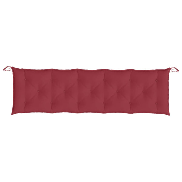 Weinrote Gartenbankauflagen, 2er Set, 180 cm