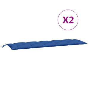 Blaue Gartenbank Auflagen 180 cm, 2er-Set