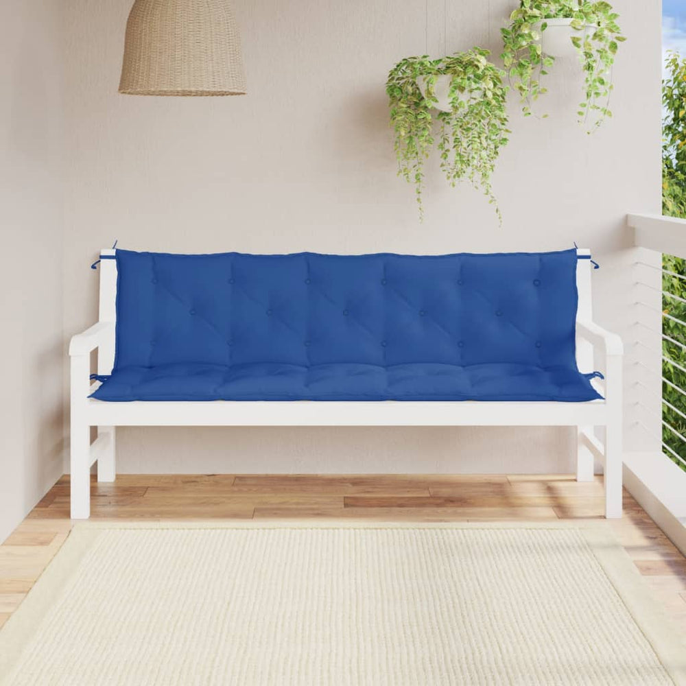 Blaue Gartenbank Auflagen 180 cm, 2er-Set