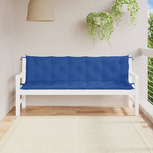 Blaue Gartenbank Auflagen 180 cm, 2er-Set