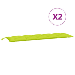 Gartenbank Auflagen Hellgrün 180 cm, 2er-Set