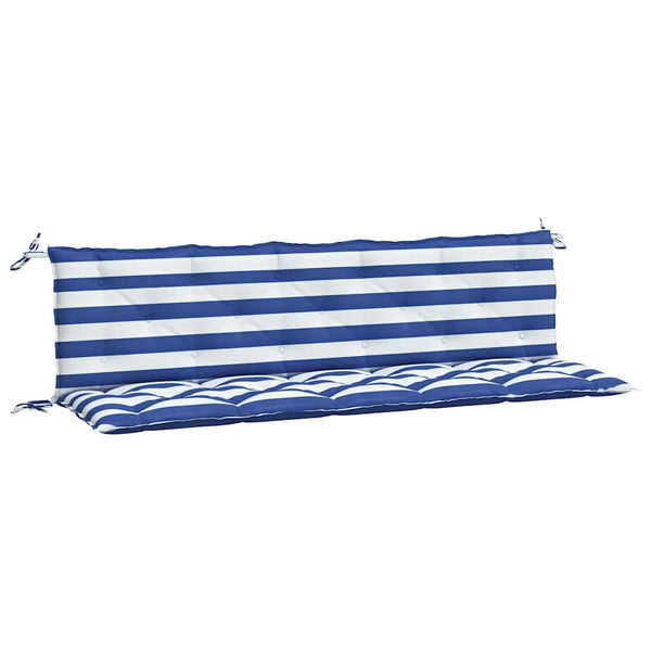 Gartenbank Auflagen 2er Set Blau-Weiß
