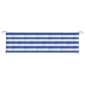 Gartenbank Auflagen 2er Set Blau-Weiß