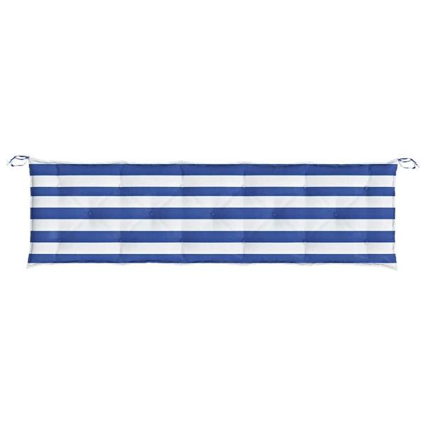 Gartenbank Auflagen 2er Set Blau-Weiß