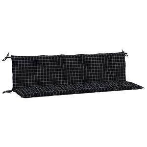 Gartenbank Auflagen 2er Set Schwarz Karomuster