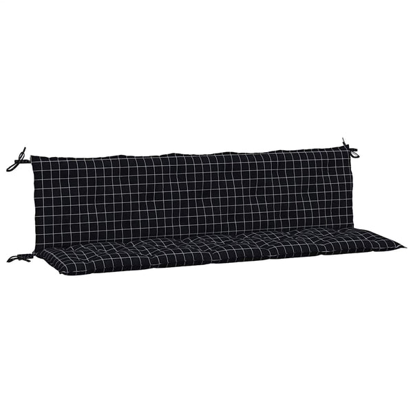 Gartenbank Auflagen 2er Set Schwarz Karomuster