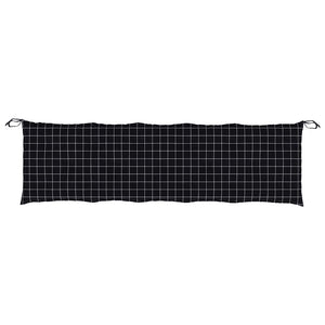 Gartenbank Auflagen 2er Set Schwarz Karomuster