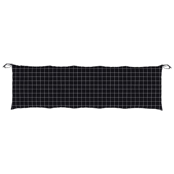 Gartenbank Auflagen 2er Set Schwarz Karomuster