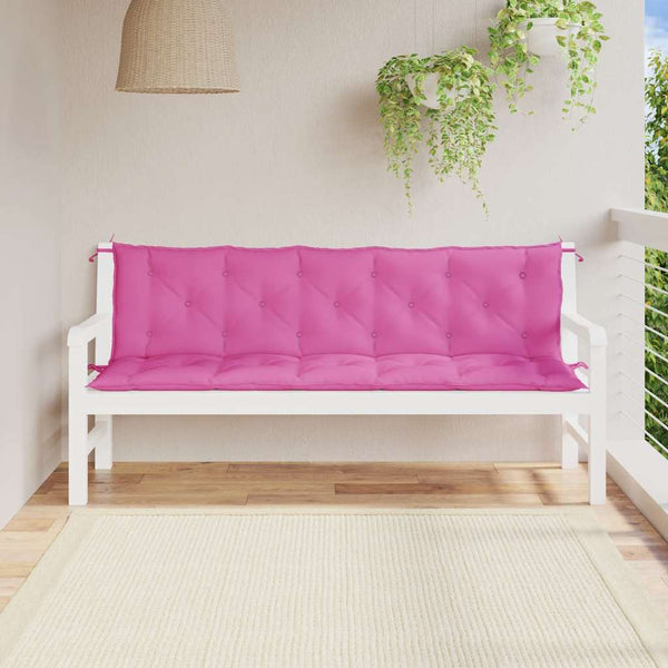 Gartenbankauflagen 2er Set Rosa