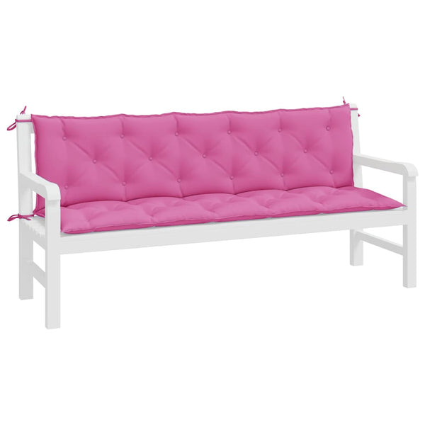 Gartenbankauflagen 2er Set Rosa