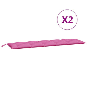 Gartenbankauflagen 2er Set Rosa