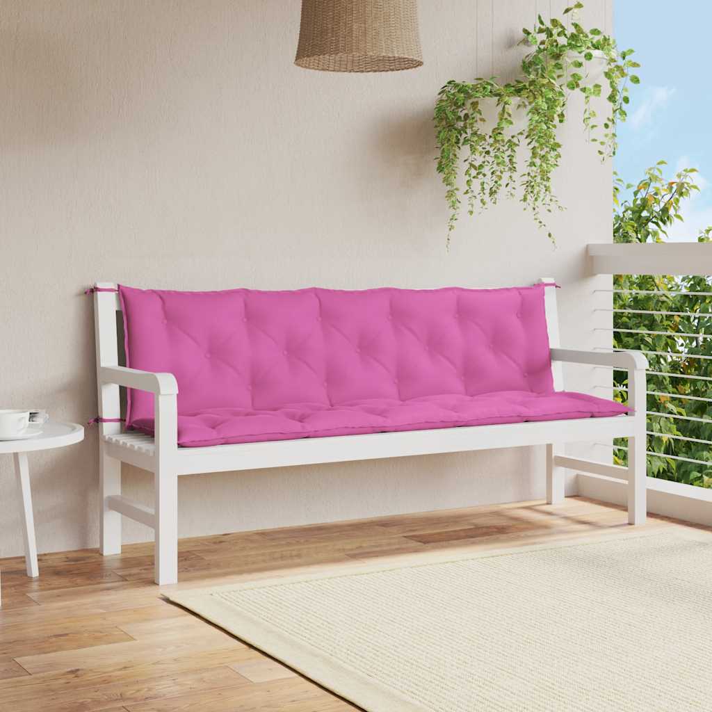 Gartenbankauflagen 2er Set Rosa