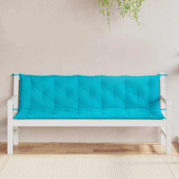 Türkise Gartenbank Auflagen 2er Set