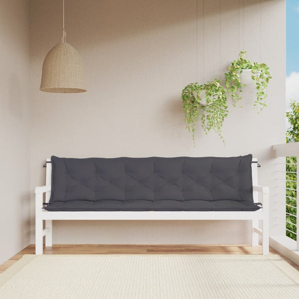 Gartenbank Auflagen 2er Set Anthrazit