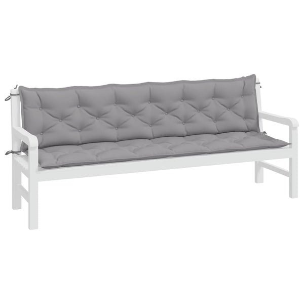 Gartenbank Auflagen 2er Set Grau 200 cm