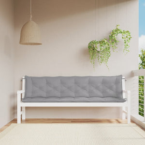 Gartenbank Auflagen 2er Set Grau 200 cm