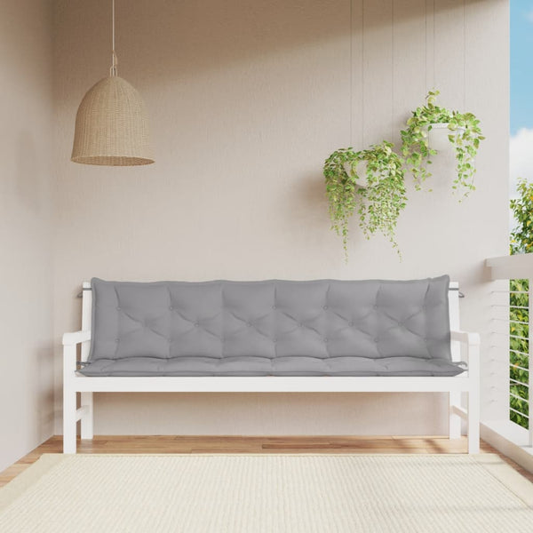Gartenbank Auflagen 2er Set Grau 200 cm