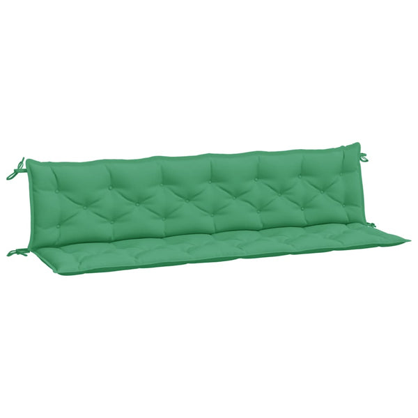 vidaXL Coussins pour banc de jardin 2 pcs Vert 200x50x7 cm Tissu Oxford