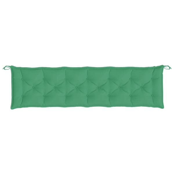 vidaXL Coussins pour banc de jardin 2 pcs Vert 200x50x7 cm Tissu Oxford