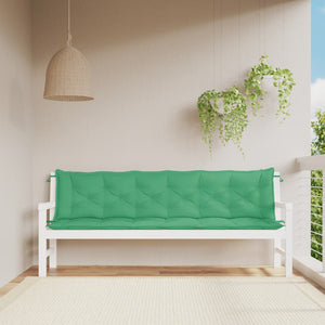 vidaXL Coussins pour banc de jardin 2 pcs Vert 200x50x7 cm Tissu Oxford
