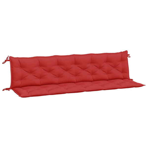 Gartenbank Auflagen Rot 200x50 cm – 2er Set