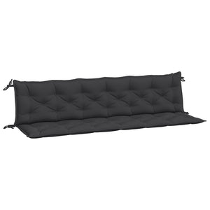 Gartenbank Auflagen 2er Set Schwarz 200x50 cm