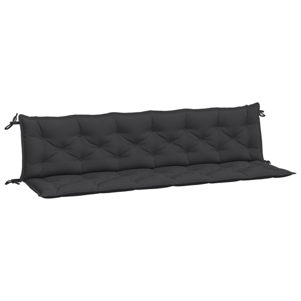Gartenbank Auflagen 2er Set Schwarz 200x50 cm
