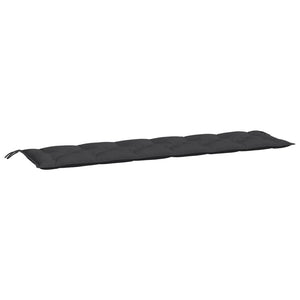 Gartenbank Auflagen 2er Set Schwarz 200x50 cm