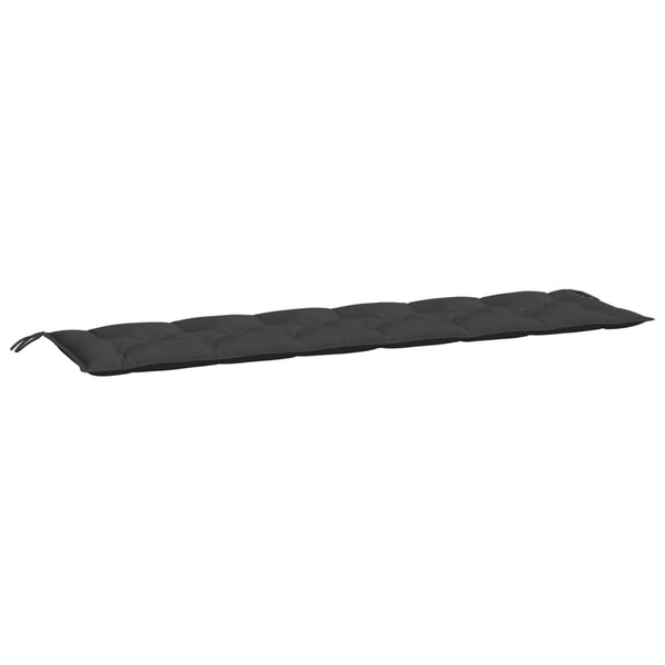 Gartenbank Auflagen 2er Set Schwarz 200x50 cm