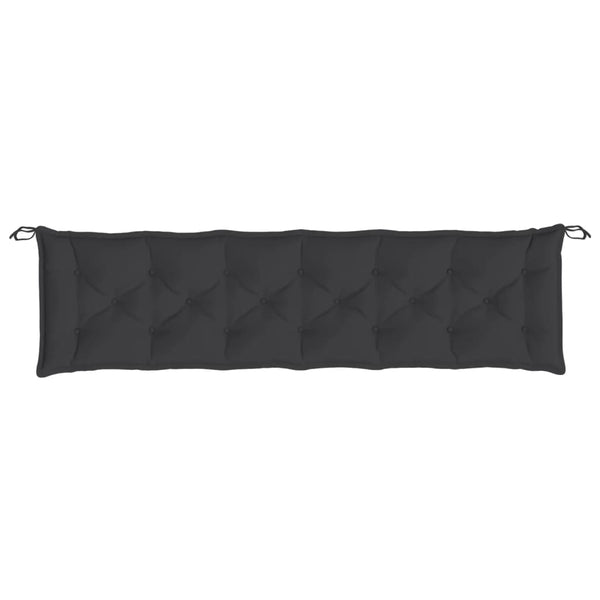 Gartenbank Auflagen 2er Set Schwarz 200x50 cm