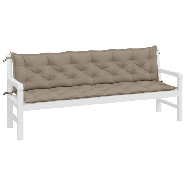 Gartenbank Auflagen 2er Set Taupe 200 cm