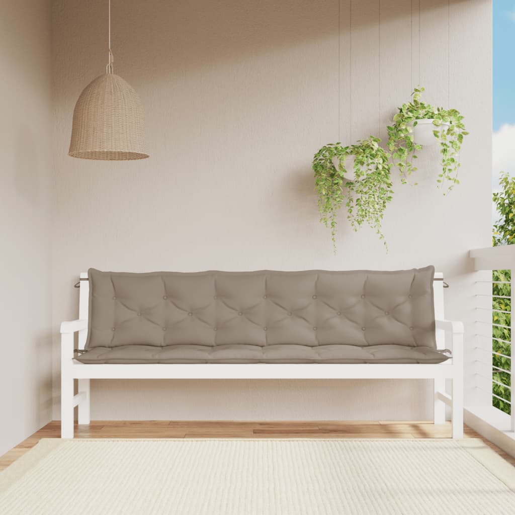 Gartenbank Auflagen 2er Set Taupe 200 cm