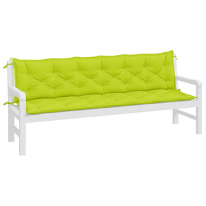 Gartenbank Auflagen Hellgrün 2er Set 200 cm