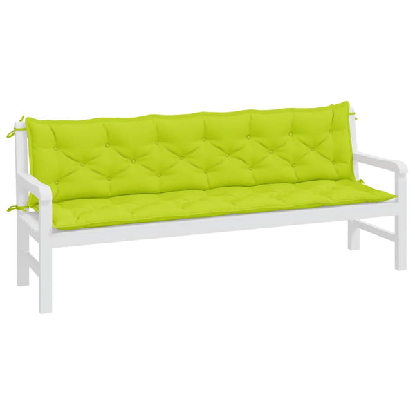 Gartenbank Auflagen Hellgrün 2er Set 200 cm