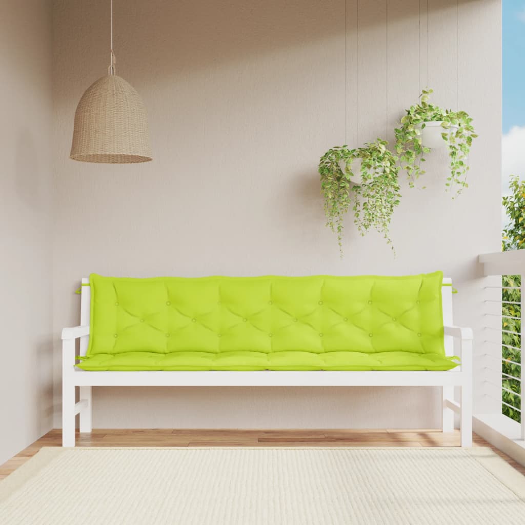 Gartenbank Auflagen Hellgrün 2er Set 200 cm
