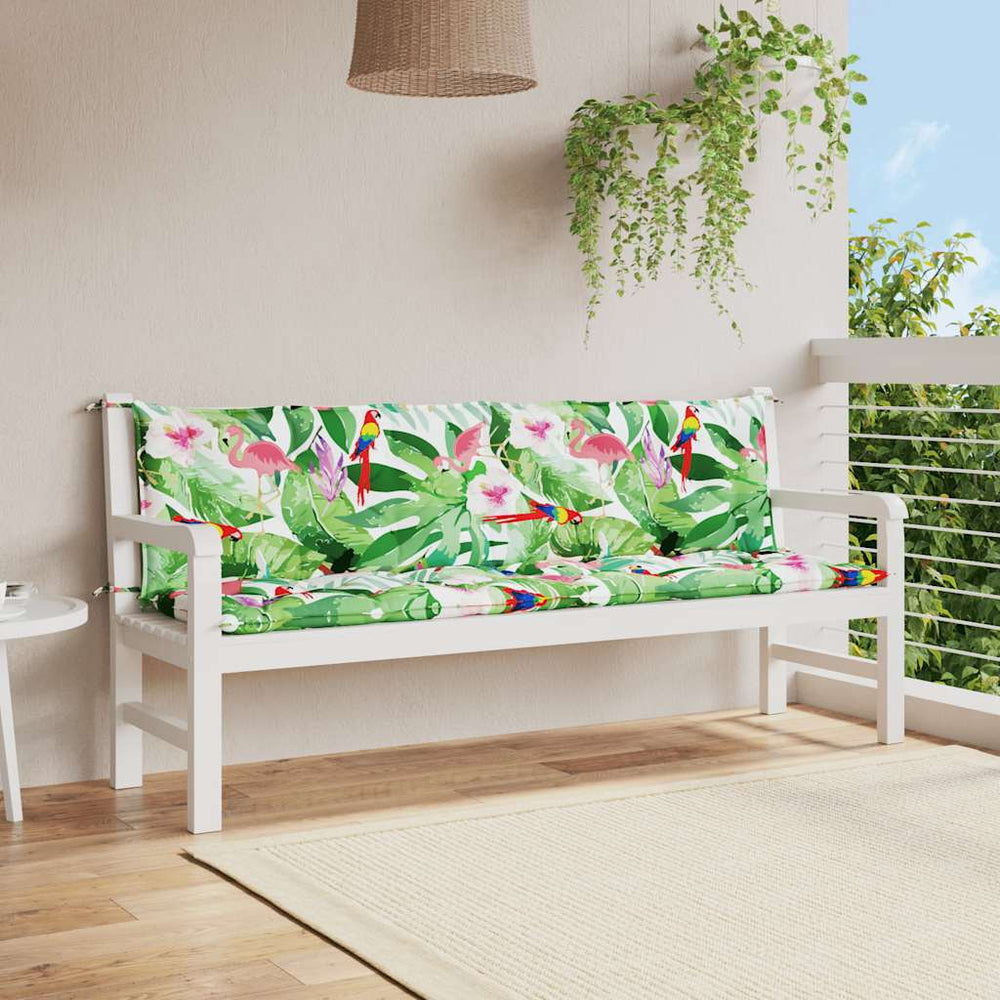 Gartenbank Auflagen 2er Set Mehrfarbig 200 cm