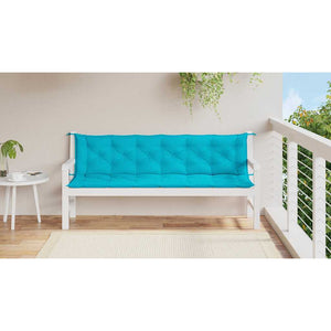Türkise Gartenbank Auflagen 2er Set 200 cm