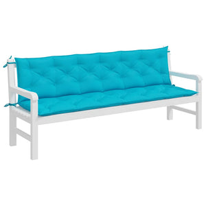 Türkise Gartenbank Auflagen 2er Set 200 cm