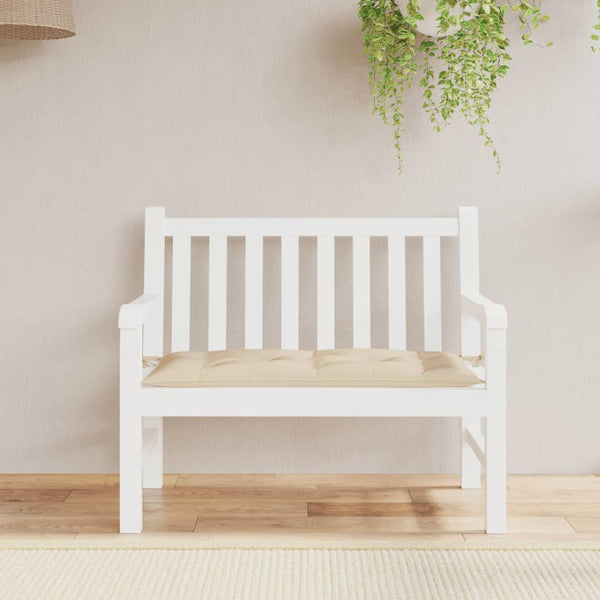 Beige Gartenbank Auflage 110x50 cm