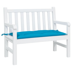 Hellblaue Gartenbank Auflage 110x50 cm