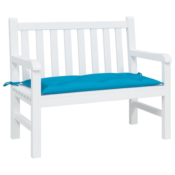 Hellblaue Gartenbank Auflage 110x50 cm