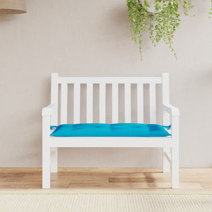 Hellblaue Gartenbank Auflage 110x50 cm