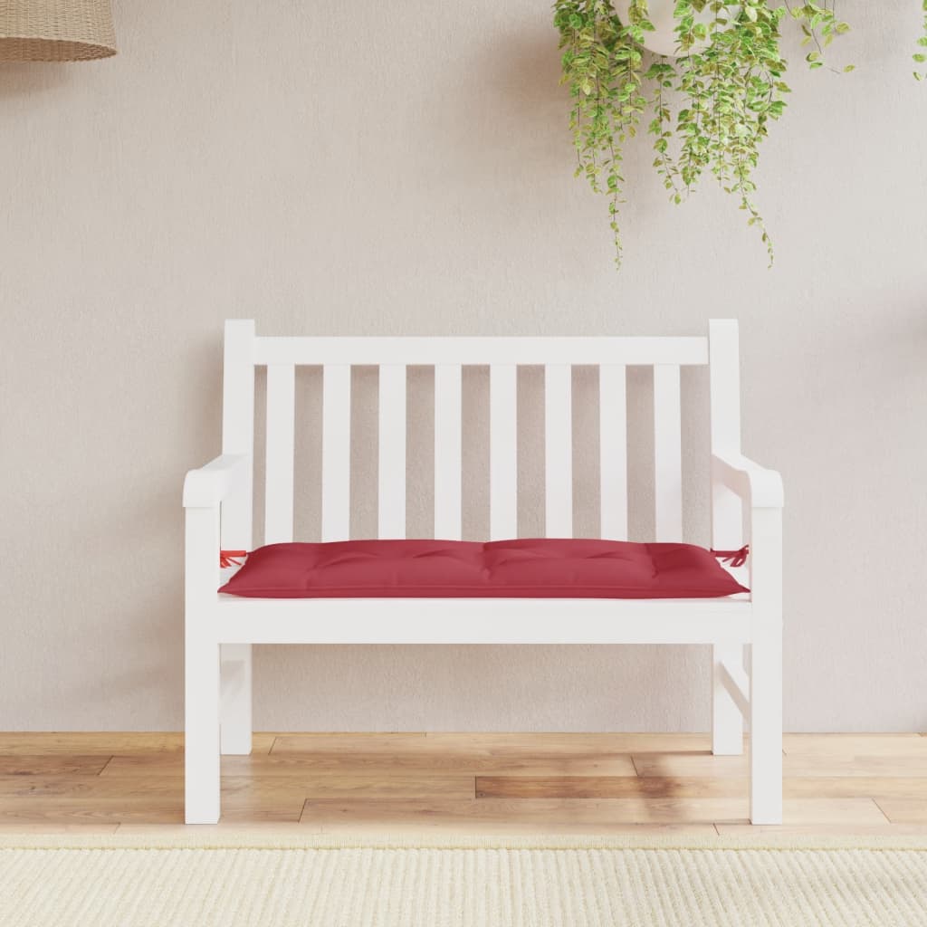 Weinrote Gartenbankauflage 110x50 cm