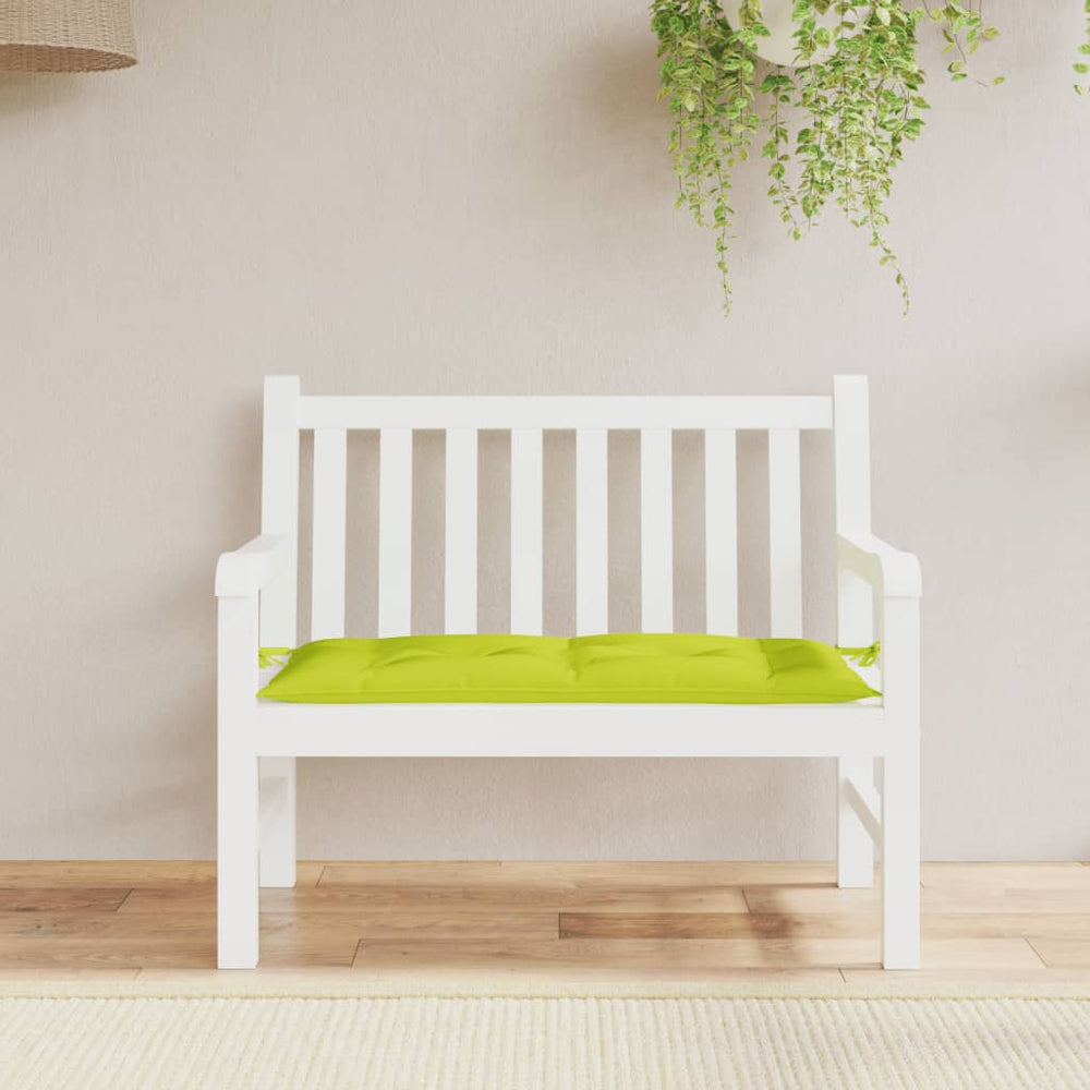 Knallgrüne Gartenbank Auflage 110x50 cm