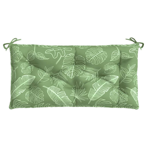 Gartenbank Auflage Blattmuster 110x50 cm