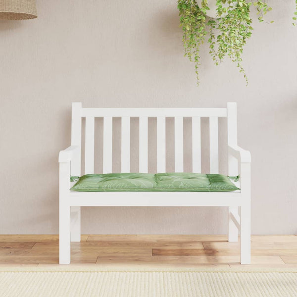 Gartenbank Auflage Blattmuster 110x50 cm