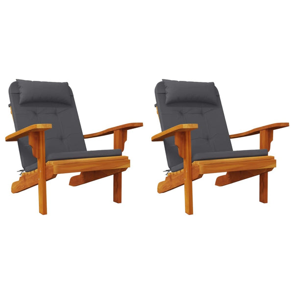 Adirondack Stuhlkissen 2er Set Anthrazit
