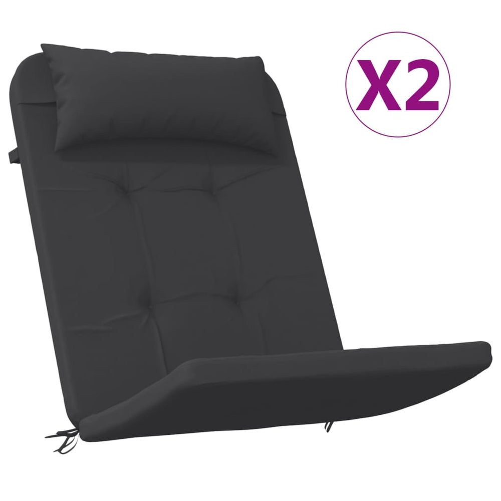 Adirondack Stuhlkissen 2er Set Schwarz