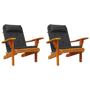 Adirondack Stuhlkissen 2er Set Schwarz
